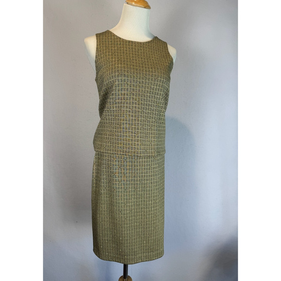 ST JOHN Evening Santana Knit Skirt Jacket Tank Set 3 pcs Sz‎ 2 (Top) 8 (Skirt) - Picture 2 of 8